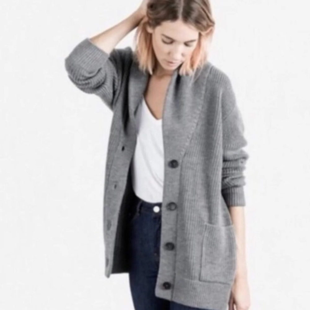 Everlane wool cardigan grey small